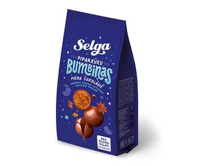 Piparkūku bumbiņas Selga, piena šokolādē, 150g
