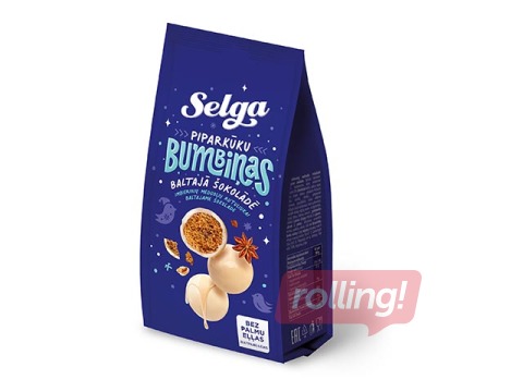 Piparkūku bumbiņas Selga baltajā šokolādē, 150g