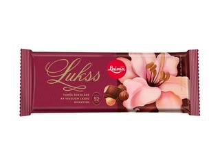 Tumšā šokolāde ar veseliem lazdu riekstiem Laima, 190g