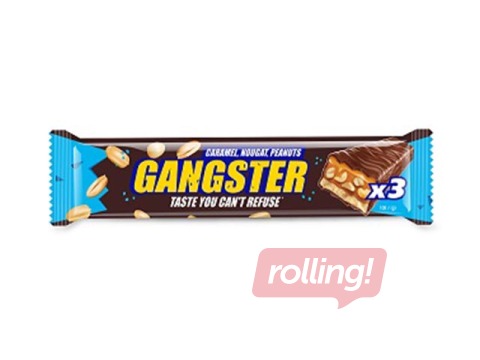 Šokolādes batoniņš Gangster, ar zemesriekstiem, nugu un karameli, 100g
