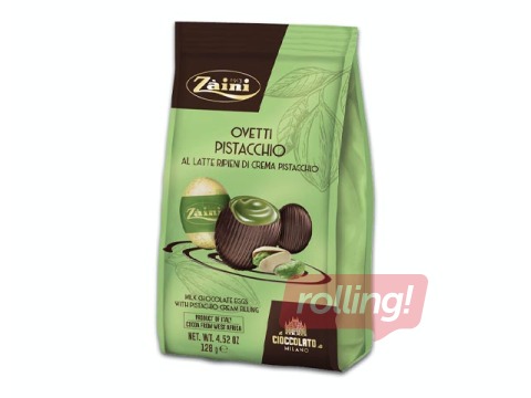 Piena šokolādes oliņas ar pistāciju pildījumu, Zaini, 128g
