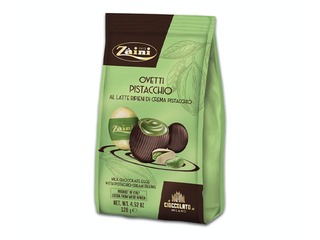 Piena šokolādes oliņas ar pistāciju pildījumu, Zaini, 128g