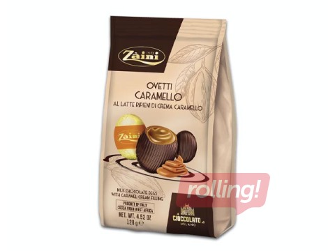 Piena šokolādes oliņas ar karameļu pildījumu, Zaini, 128g