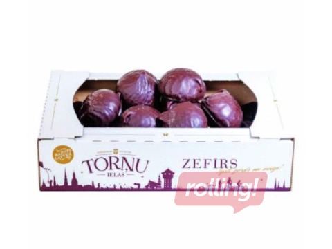 Zefīrs Aizkraukles Saldumi, Torņu ielas, vaniļas ar šokolādes glazūru, 750g