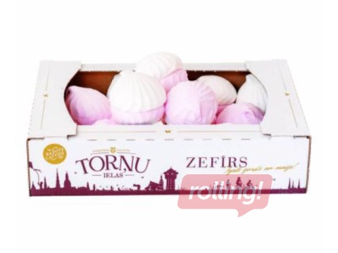 Zefīrs Aizkraukles Saldumi, Torņu ielas, balti-rozā, 750g