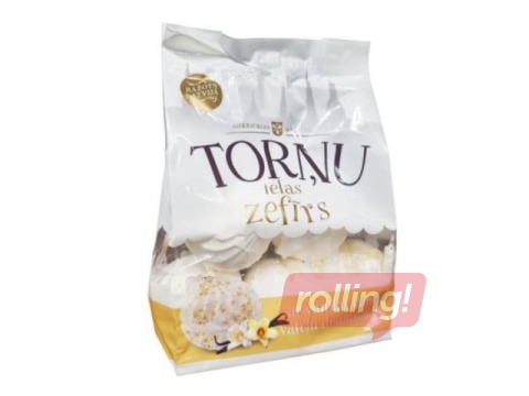 Zefīrs Aizkraukles Saldumi, Torņu ielas, vaniļas ar vafeļu drumstalām, 250g