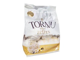 Zefīrs Aizkraukles Saldumi, Torņu ielas, vaniļas ar vafeļu drumstalām, 250g