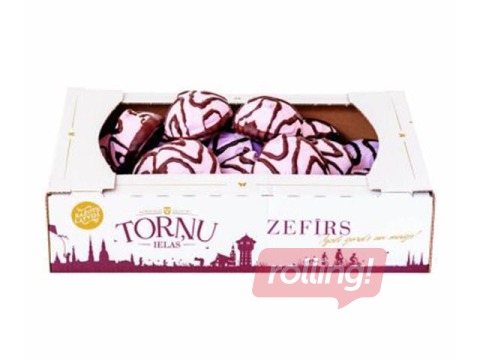 Zefīrs Torņu iela glazēts ar aveņu garšu, Aizkraukles saldumi, 750g