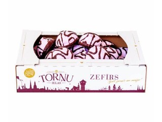 Zefīrs Torņu iela glazēts ar aveņu garšu, Aizkraukles saldumi, 750g
