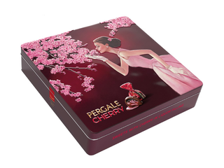 Chocolate candies PERGALE with cherry liqueur, metal box, 355g