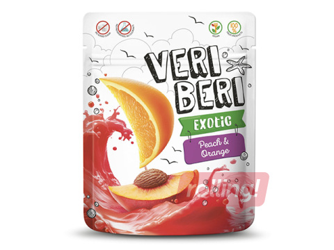 Konfektes, Veri Beri, Exotic, persiku un apelsīnu strīpas, 50g