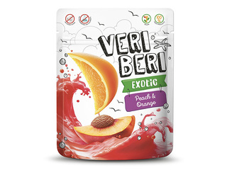 Konfektes, Veri Beri, Exotic, persiku un apelsīnu strīpas, 50g