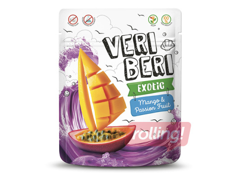 Konfektes, Veri Beri, Exotic, mango un marakujas strīpas, 50g