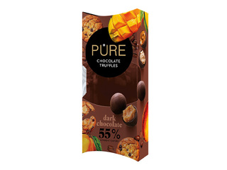 Tumšās šokolādes trifeļu izlase Pure Chocolate, Gourman, 108g