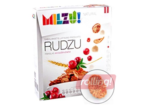 Rudzu pārslas Milzu, ar dzērvenēm, 300g