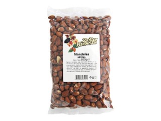 Mandeles, grauzdētas, sālītas, 500g