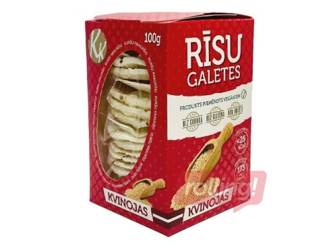 Galetes rīsu ar kvinoju un jūras sāli, 100g