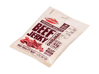 Dried, hot smoked beef snack, Beef Jerky, 45g
