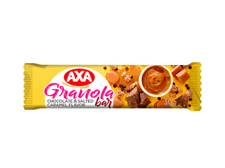 Musli granolas batoniņš, AXA, ar šokolādi un sāļās karameles garšu, 30g
