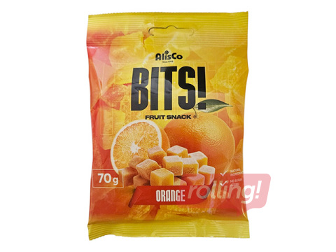 Uzkodu nasķis BITS! ar apelsīnu 70g, AlisCo