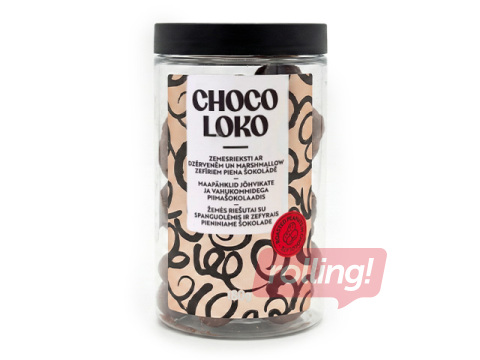 Zemesrieksti ar dzērvenēm un marshmallow zefīriem piena šokolādē, 180g