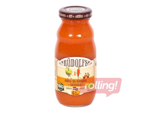 Biezsula Rūdolfs ābols un burkāns BIO, 260ml (no 4 mēnešiem) (Minimālais pasūtījums 6 gab.)