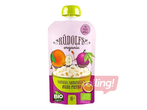 Auzu putra Rūdolfs mango un marakuja BIO, 110g (no 6 mēnešiem)