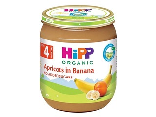 Biezenis aprikozes ar banāniem Hipp BIO, no 6 mēnešiem, 125g