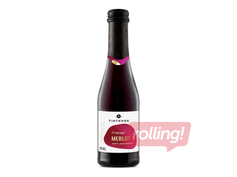 Bezalkoholiskais sarkanvīns Vintense Merlot, 200ml (Taras depozīts iekļauts cenā)