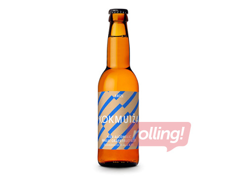Bezalkoholiskais alus Kokmuiža Brīze, kviešu, ar rozā greipfrūtu, 330ml (Taras depozīts iekļauts cenā)