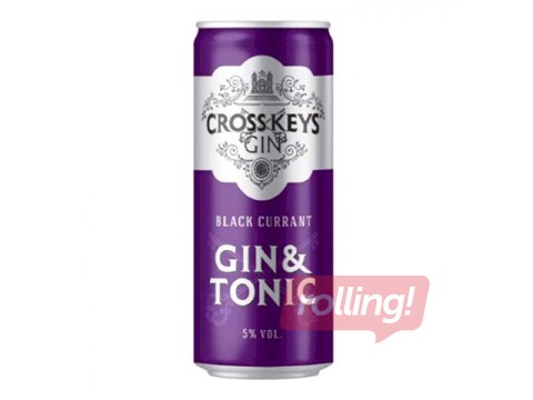 Kokteilis Cross Keys Black Currant & Tonic, 5%, 0.33l