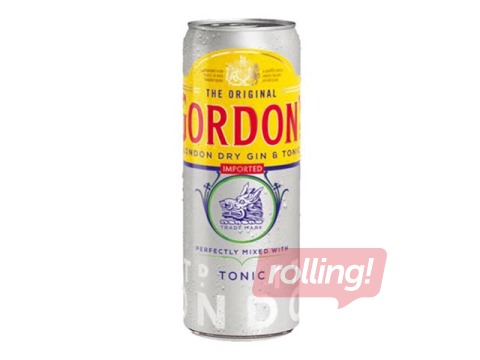 Kokteiļi Gordon`s & Tonic, 6.4%, 0.25L