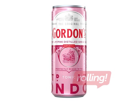 Kokteiļi Gordon`s Pink&Tonic, 6.4%, 0.25L