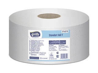 Tualetes papīrs Grite Standart 160T, 12 ruļļi, 2 slāņi, balts