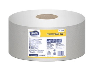 Tualetes papīrs Grite Economy Maxi 400T, Ø25, 6 ruļļi, 1 slānis, pelēks