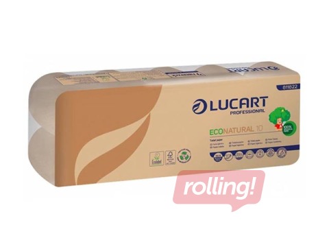 Tualetes papīrs Lucart Eco Natural 10, brūns, 2 slāņi, 120 ruļļi