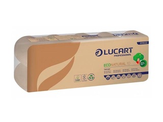 Tualetes papīrs Lucart Eco Natural 10, brūns, 2 slāņi, 120 ruļļi