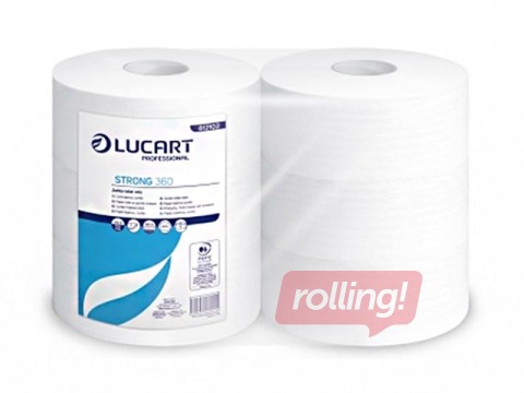 Tualetes papīrs Lucart Strong 360, 6 ruļļi, 2 slāņi, balts