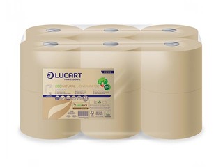 Tualetes papīrs Lucart Eco Natural L-ONE MINI 180, 2 slāņi, 12 ruļļi, brūns