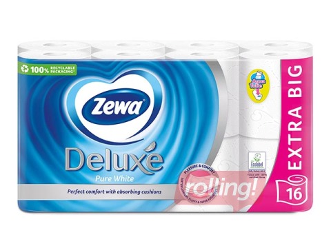 Tualetes papīrs Zewa Deluxe Pure White 16 ruļļi