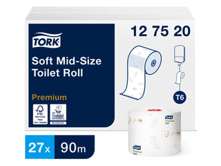 Tualetes papīrs Tork Soft T6, 27 ruļļi, 2 slāņi, balts
