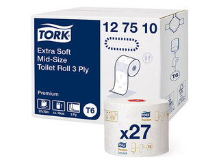 Tualetes papīrs Tork Premium Extra Soft T6, 27 ruļļi, 3 slāņi, balts