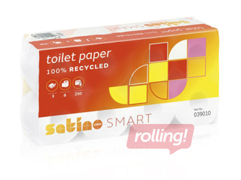 Tualetes papīrs Satino Smart 3 slāņi, 64 ruļļi 