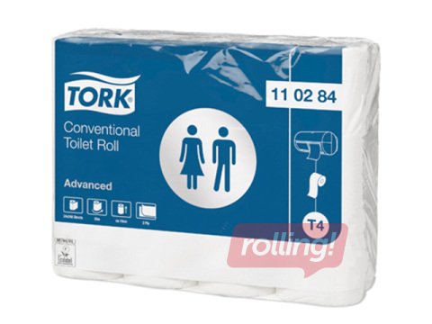 Tualetes papīrs Tork Advanced T4, 2 slāņi, balts, 24 ruļļi