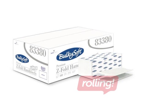 Papīra dvieļi loksnēs  Bulkysoft Premium Z-fold 83380, 2 slāņi, 150 loksnes, 25 pac.