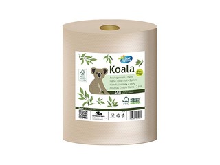Papīra dvieļi Koala Soft Flower, 1 rullis, 2 slāņu, 450 loksnes