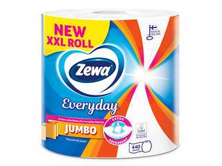 Papīra dvielis Zewa Everyday Jumbo XXL, 1 rullis, 2 kārtas, 440 loksnes