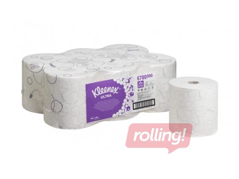 Papīra dvieļi Kleenex Ultra, 150m, 6 ruļļi, 2 slāņi, balti