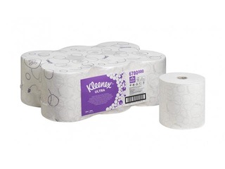 Papīra dvieļi Kleenex Ultra, 150m, 6 ruļļi, 2 slāņi, balti