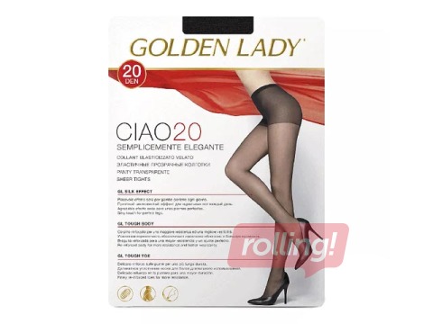 Women's tights, Ciao, Golden Lady, 20 den, Nero, 3 sizes.